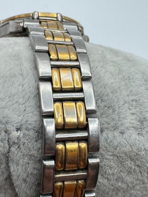 Vintage Ladies Fossil Blue AM-3095 Two Tone Quartz Watch New Battery