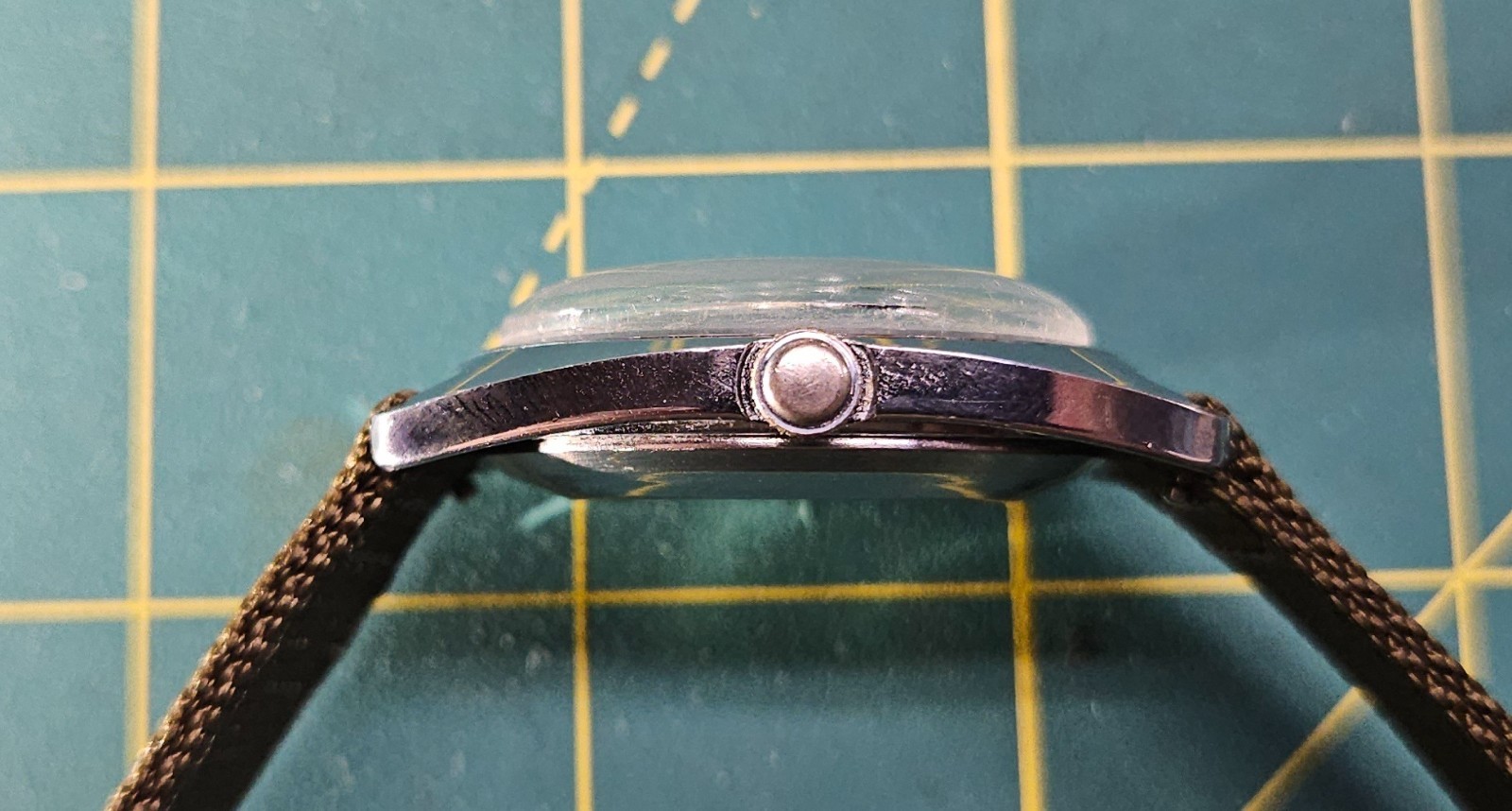 Vintage 1977 Timex Automatic Military Crosshair Mechanical Watch Serviced!