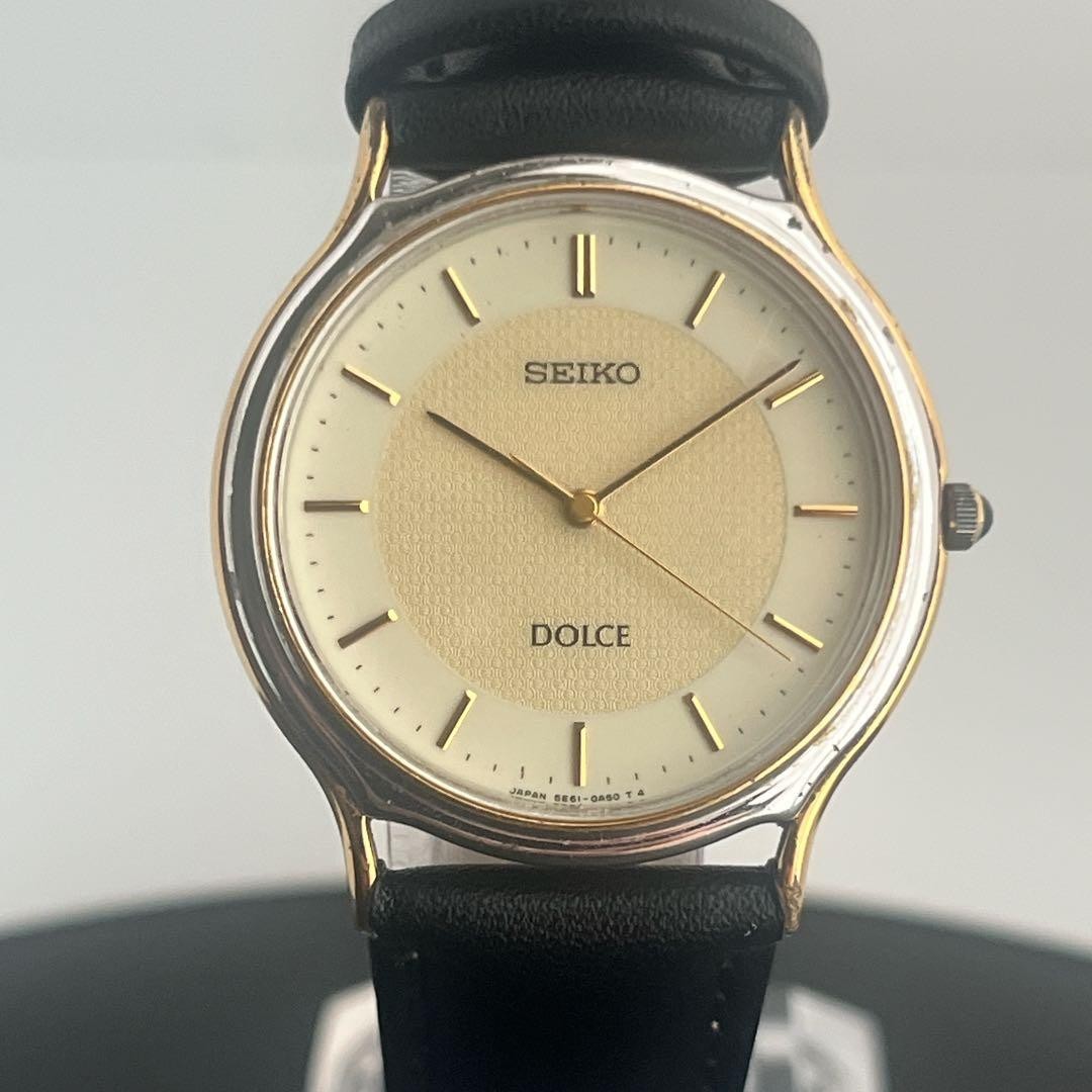 NEW Battery Vintage SEIKO DOLCE 5E61-0A20 Quartz Wristwatch
