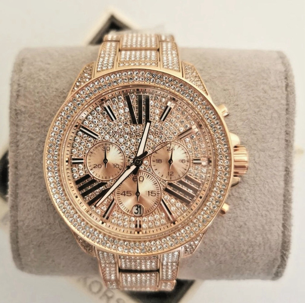 Michael Kors MK6452 Wren Rose Gold Pave Glitz StainlessSteel Women’s Wrist Watch