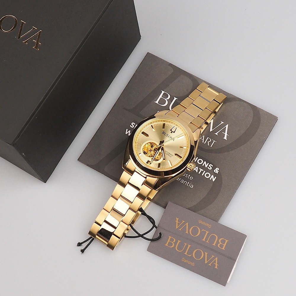 Bulova Classic Surveyor 97A182 Gold Tone Stainless Steel Men’s Automatic Watch