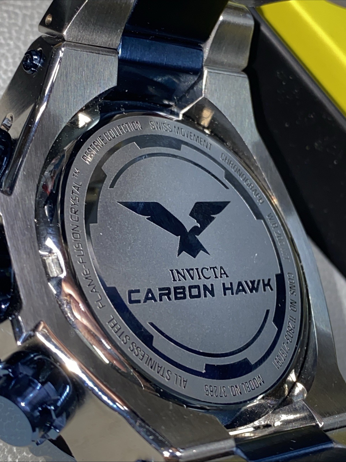 Invicta Reserve Carbon Hawk Chronograph Watch 37265 54mm