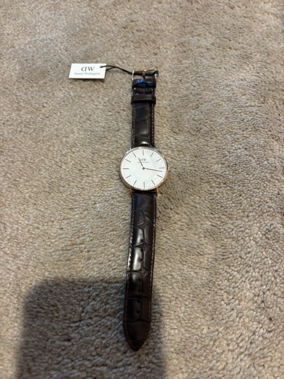 Daniel Wellington Men’s 0111DW Classic York Steel Watch Brown Leather Quartz
