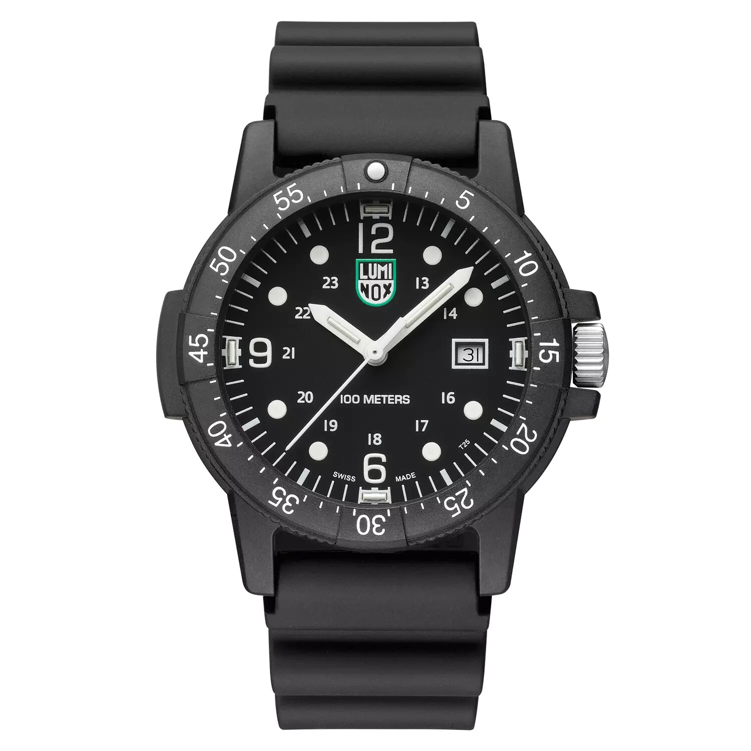 Luminox Sea Bass Men’s CARBONOX Black Dial Rubber Strap Watch – X2.2001 NEW