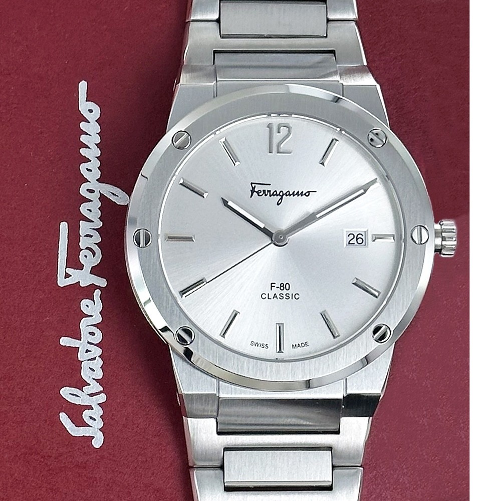 [B1Y] Ferragamo Men’s Watch Swiss Quartz Stainless Steel Wristwatch [z8y]