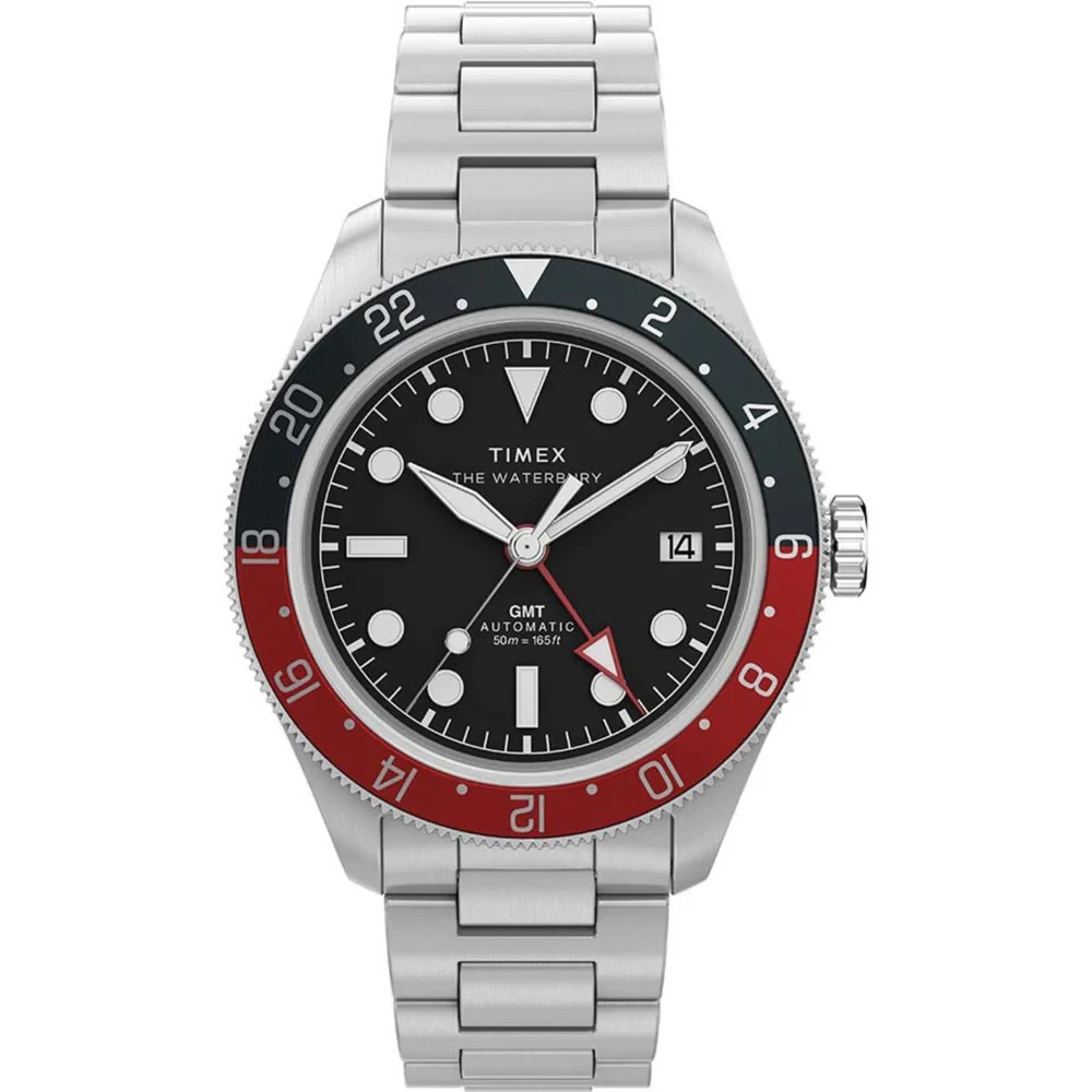 Timex Men’s Automatic Watch TW2Y60600 Waterbury Heritage Black Dial Steel 50M