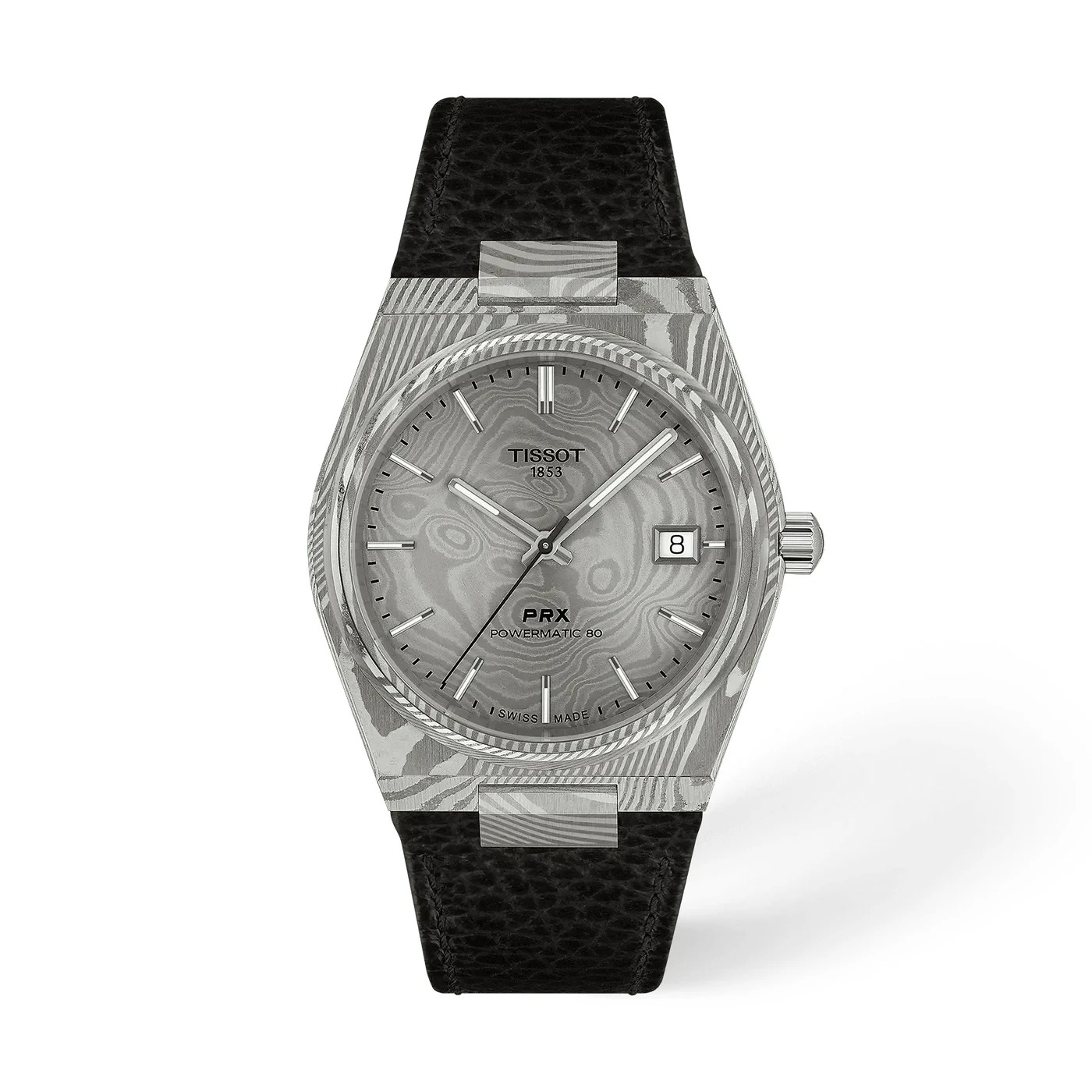 Tissot PRX Powermatic 80 Damascus Steel Automatic Watch – T137.807.96.081.00