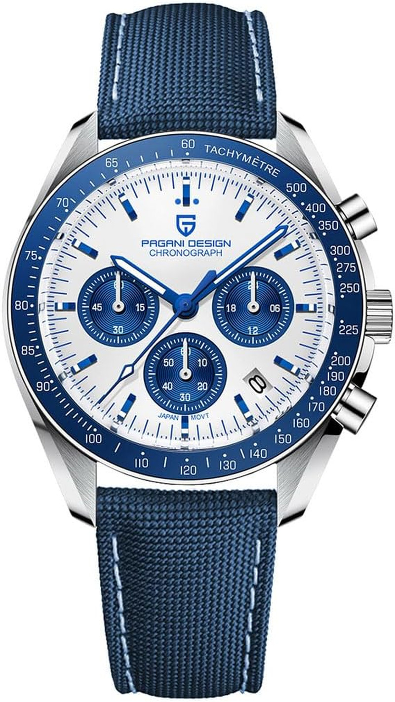 1701 Men’s Waterproof Chronograph Watch with Japan VK63 Quartz Movement