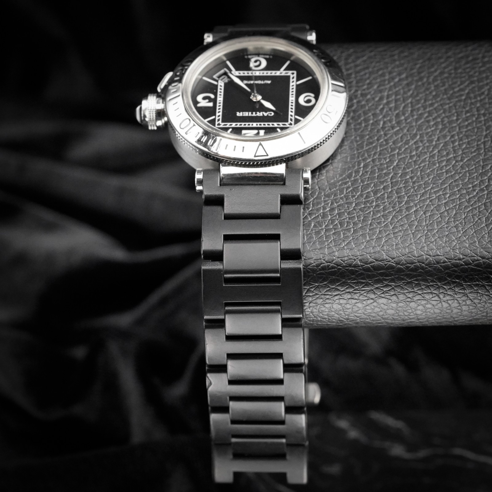 Cartier Pasha Seatimer 2790 40mm Black Dial Automatic Steel Men’s Watch & Box