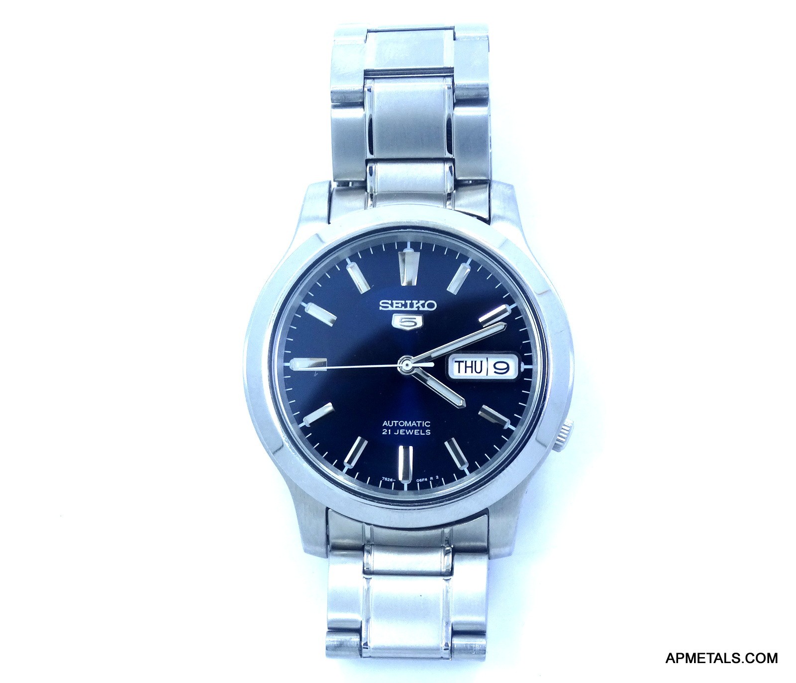SEIKO 5 7S26-02J0 Automatic watch Navy Dial 37mm Day/Date Stainless