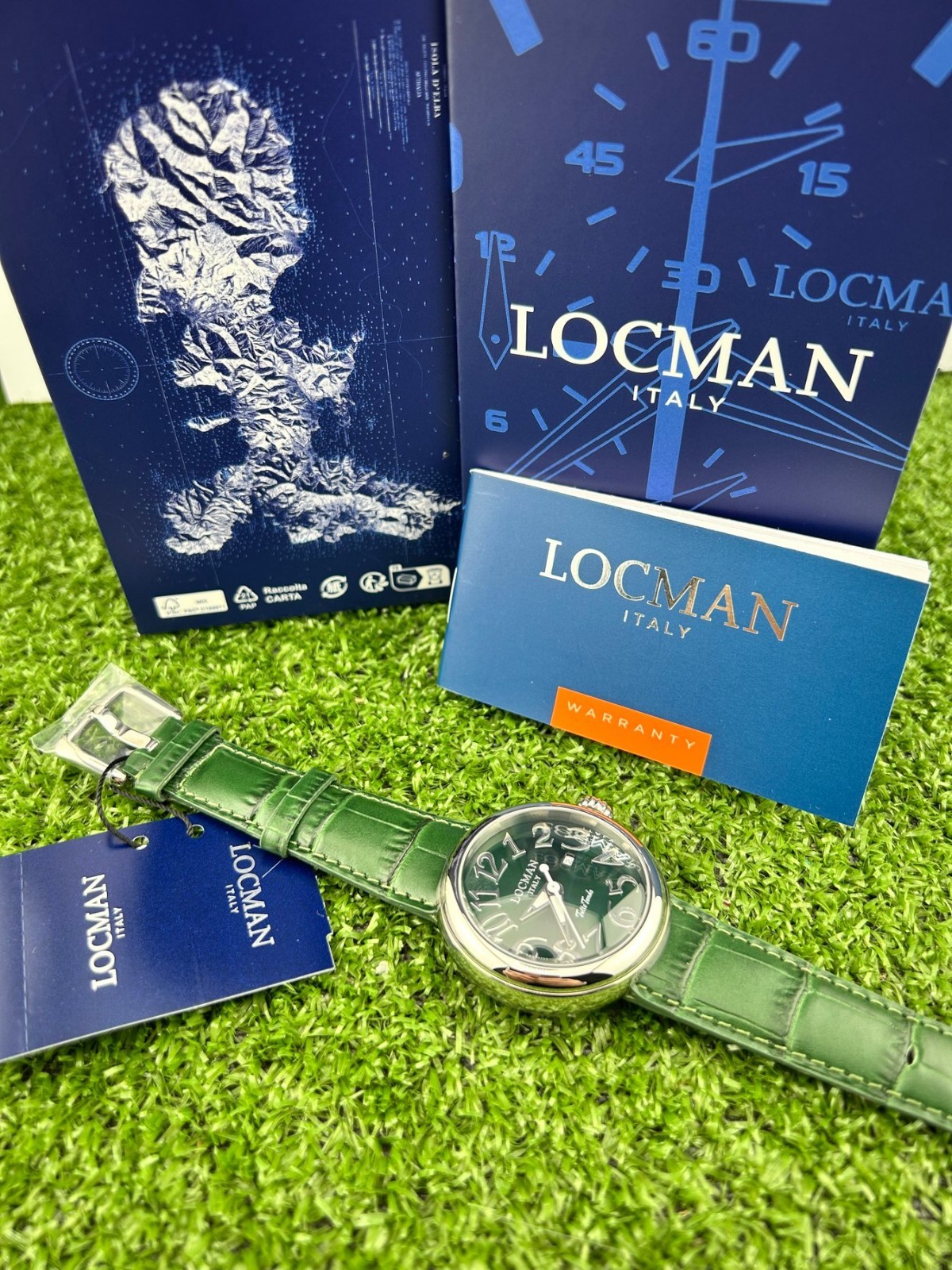 Locman All Round Watch – 40mm – Quartz – Steel and Leather, Green Dial.