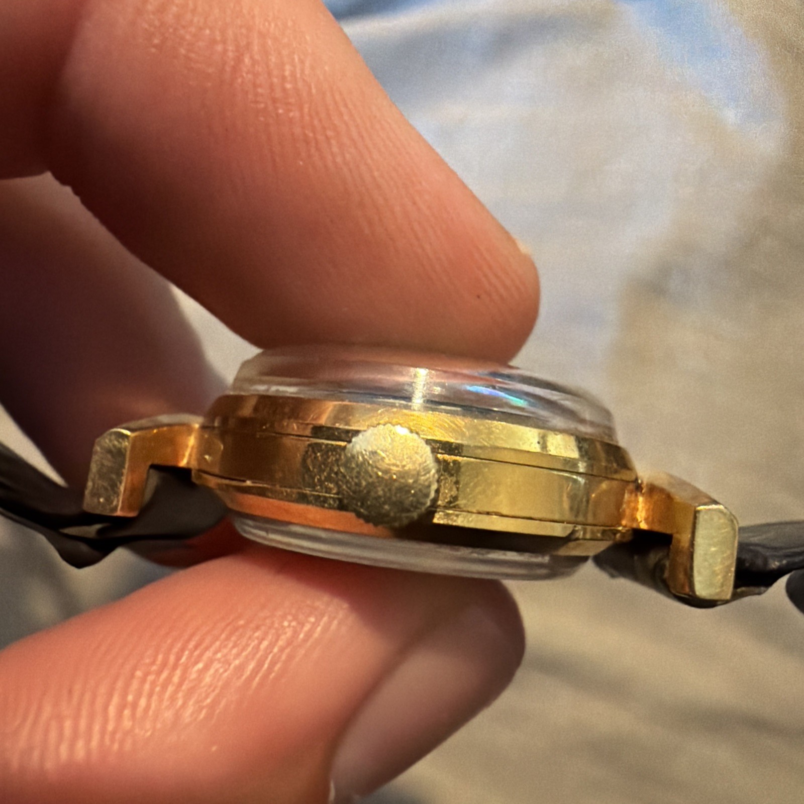 Vintage Ernest Borel Cocktail Kaleidoscope Womens Manual Wind Wristwatch