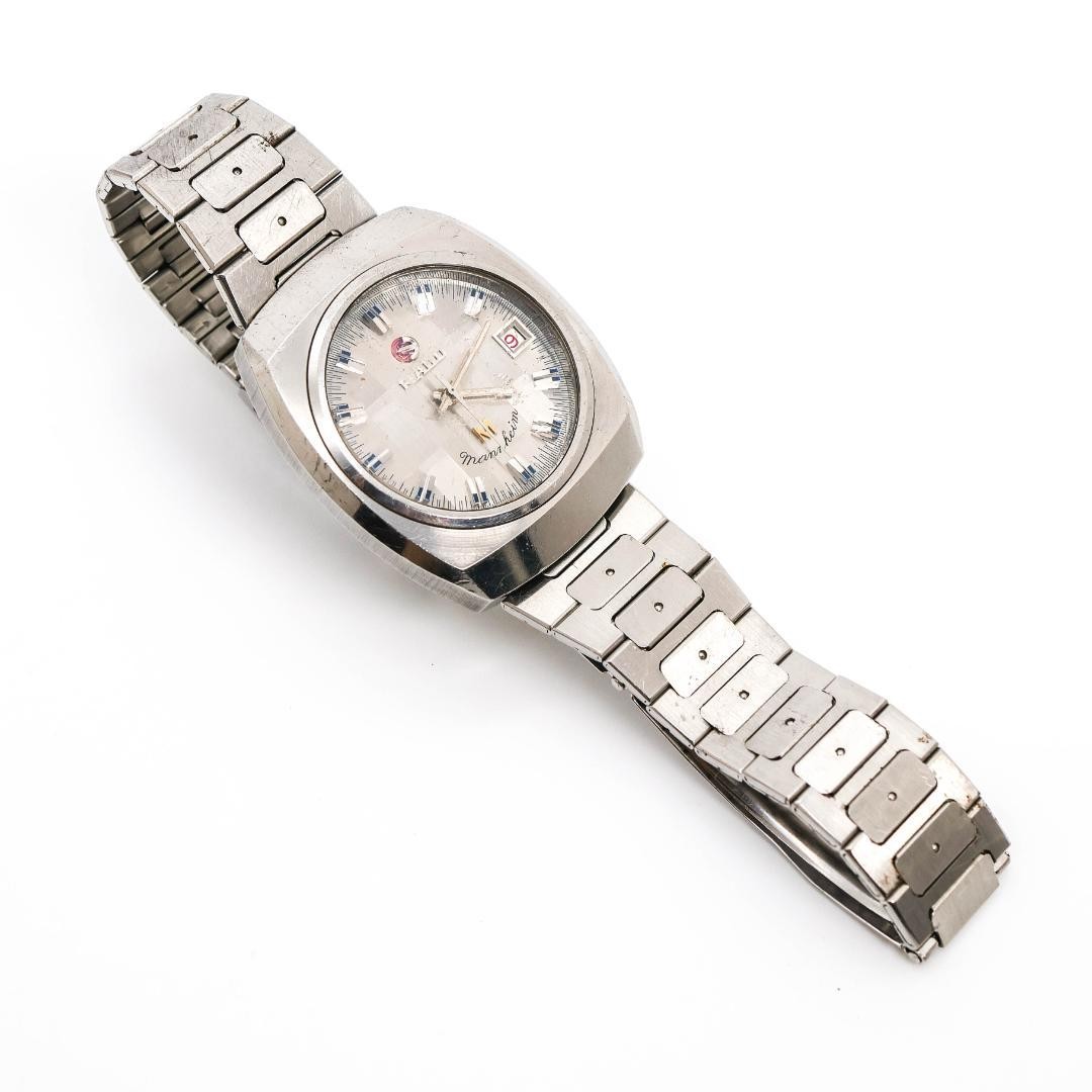RADO Automatic Date Wristwatch Silver Dial 1970 Vintage Working