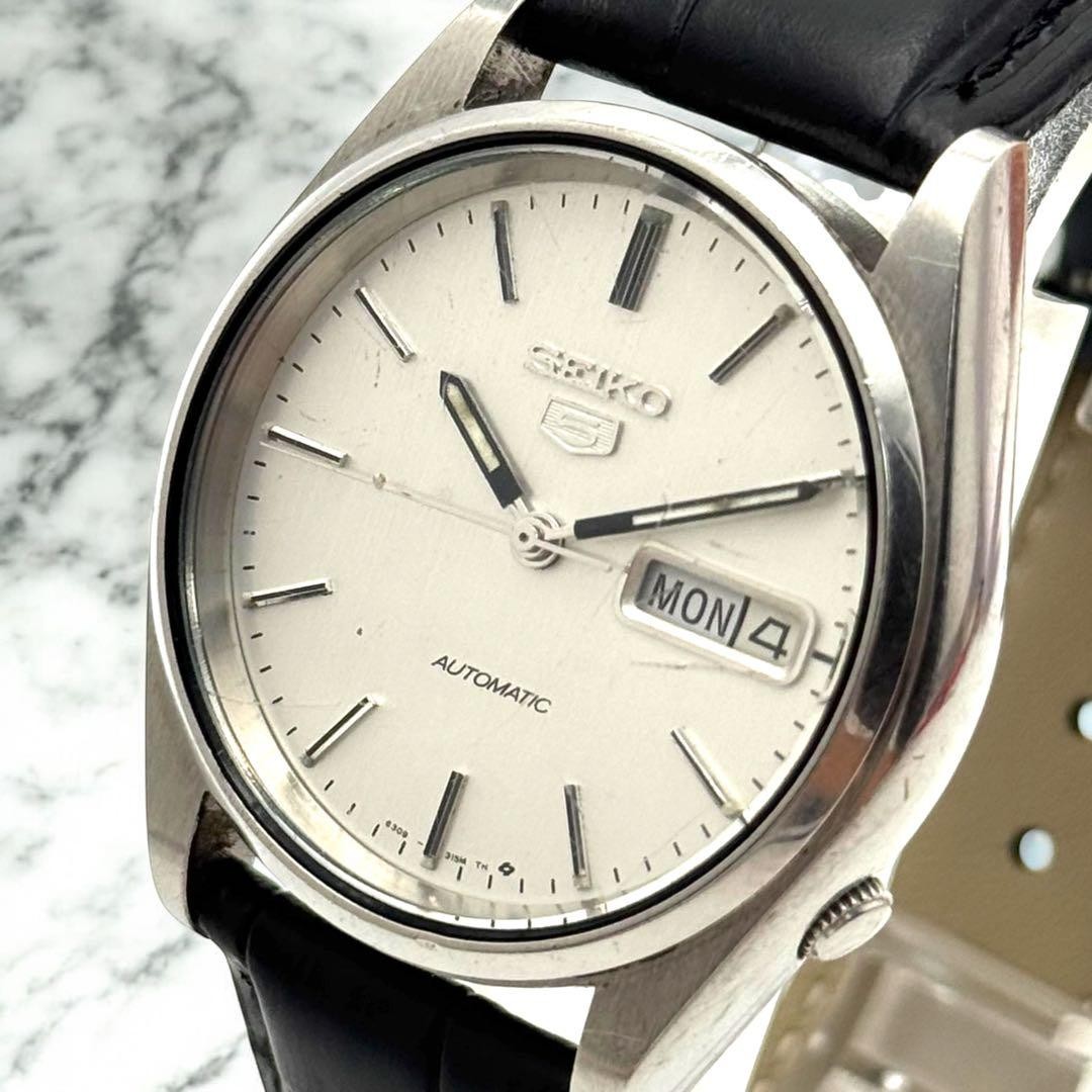 Rare, working condition SEIKO 5 automatic men’s watch, day-date 【From Japan】