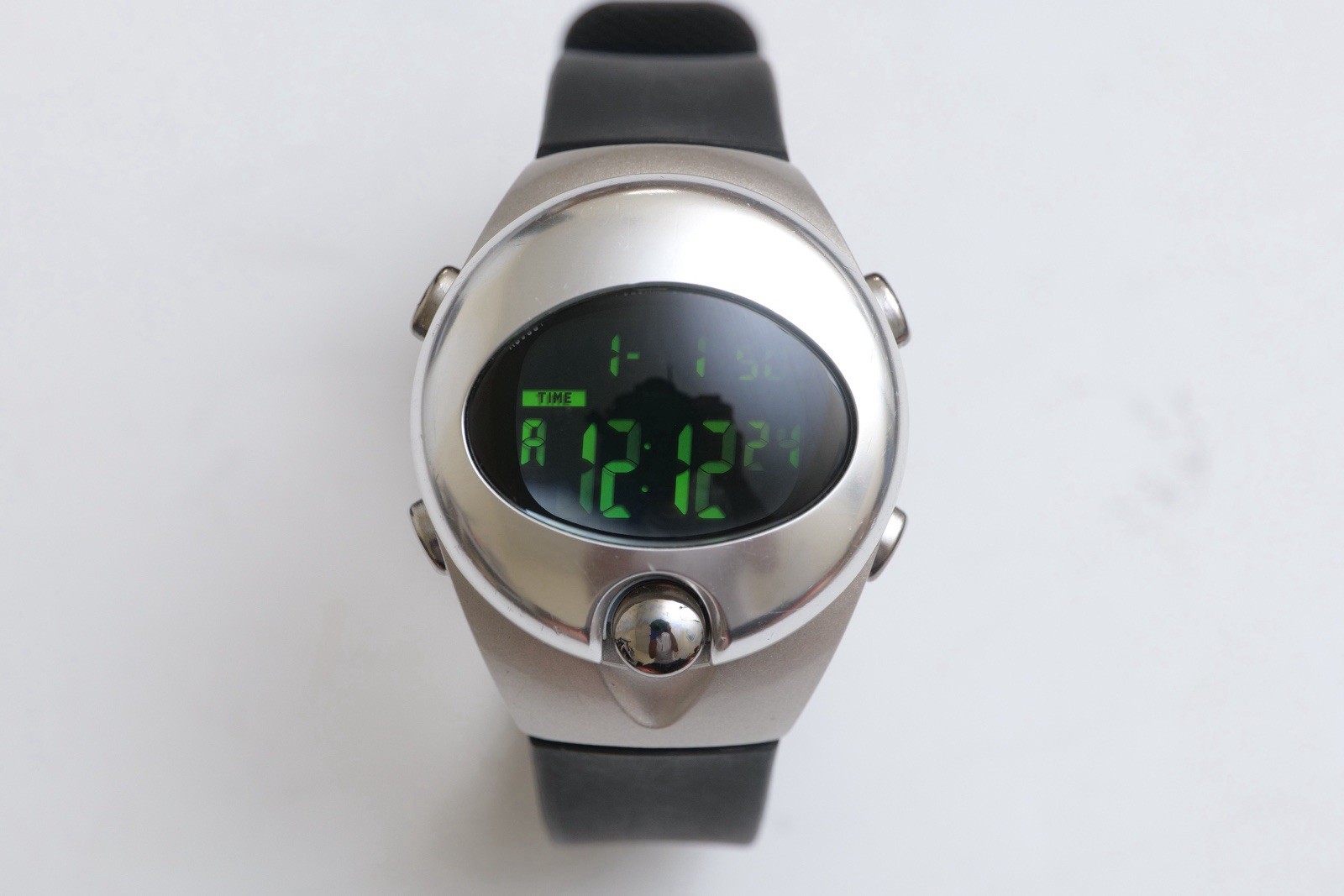 Seiko / Pulser Alba Spoon AT&T 2002 Olympics Digital LCD Watch Silver W650 X003