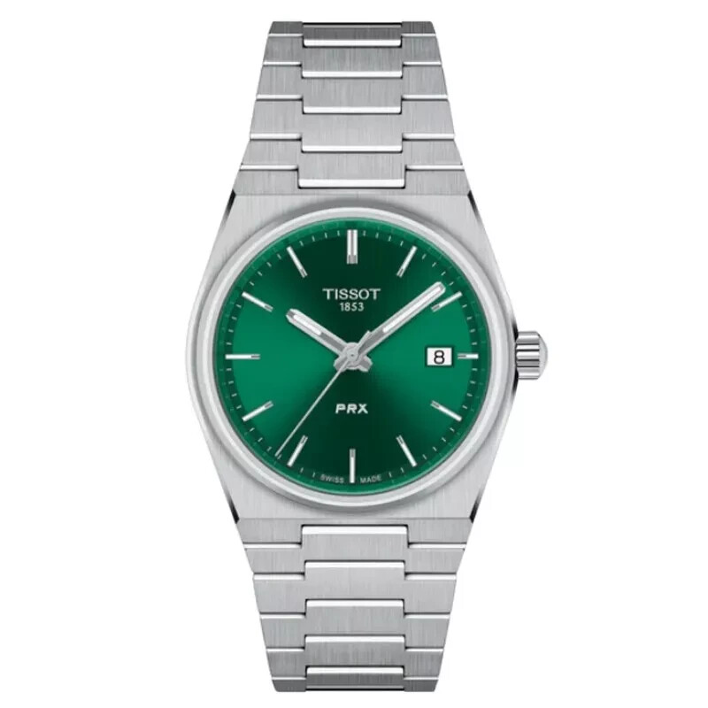 BRAND New Tissot PRX Quartz Green Dial 35MM Unisex Watch T137.210.11.081.00