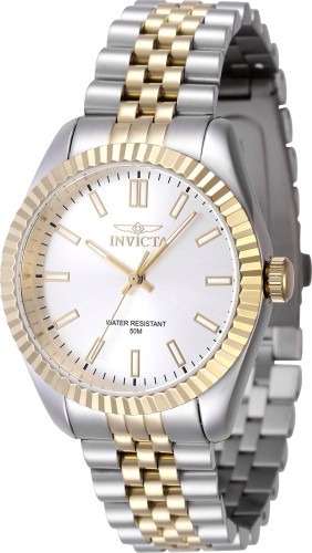Invicta Women’s 47500 Specialty Quartz 3 Hand Silver Dial Watch
