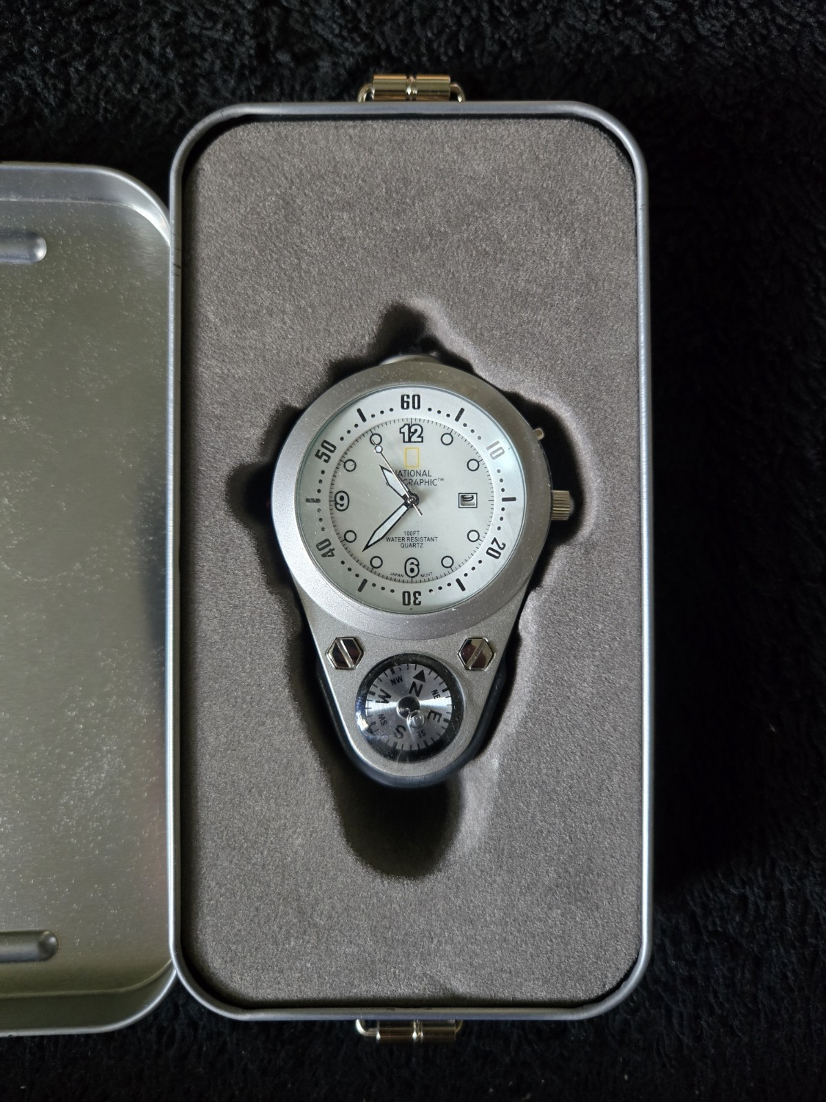 Dakota Watch Company Outdoor Clip White EL Dial, Solid Aluminum Case – DK38756