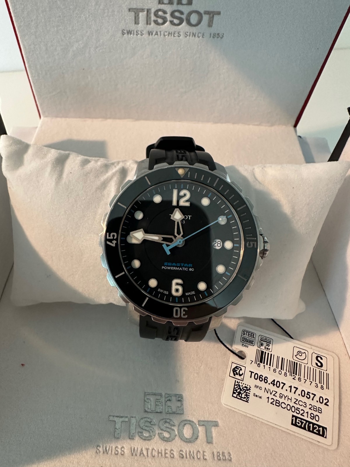 TISSOT Seastar Automatic Watch Analog Rubber BLK T066.407.17.057.02