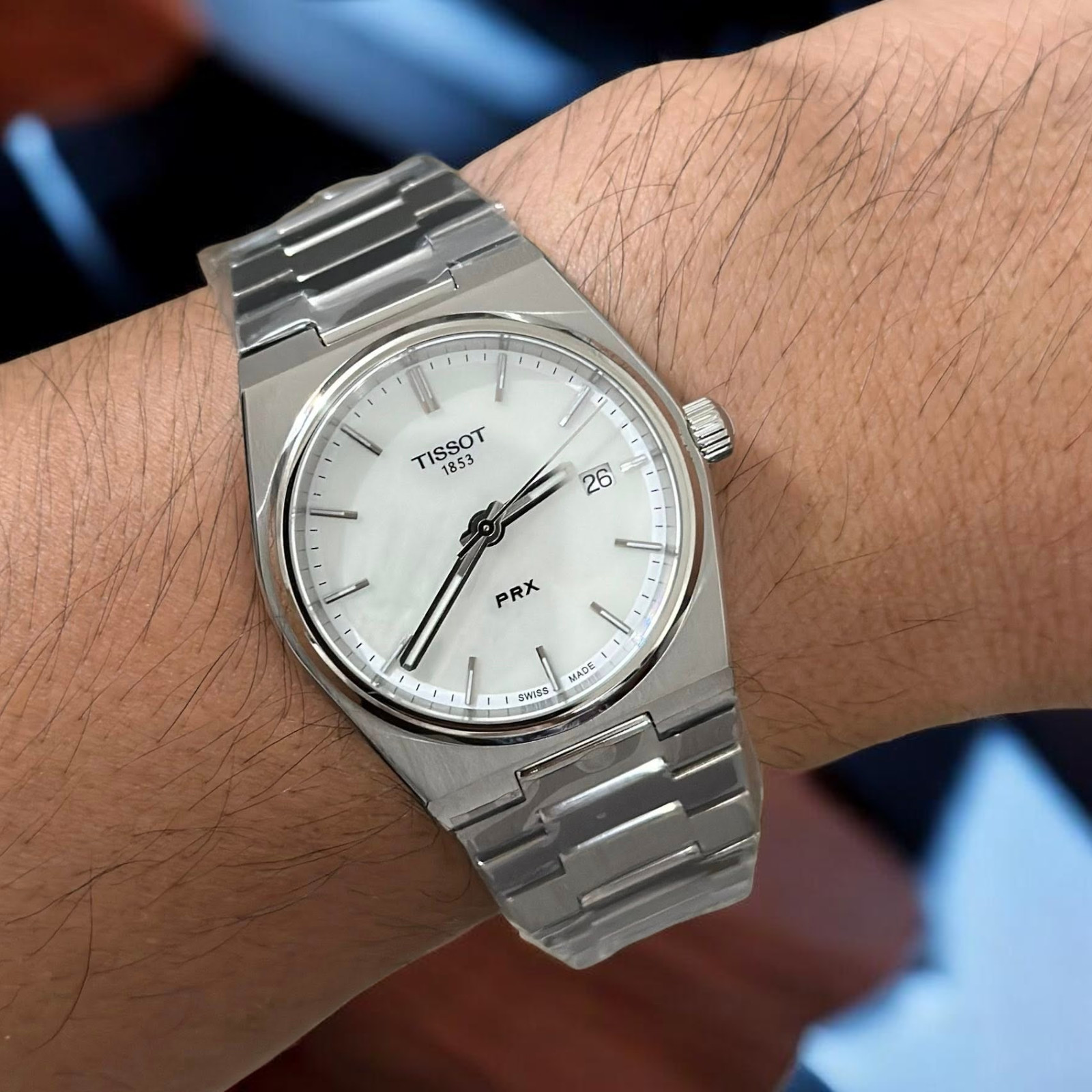 New Tissot PRX T137.210.11.111.00 White Mother Of Pearl Dial Quartz Watch 35mm