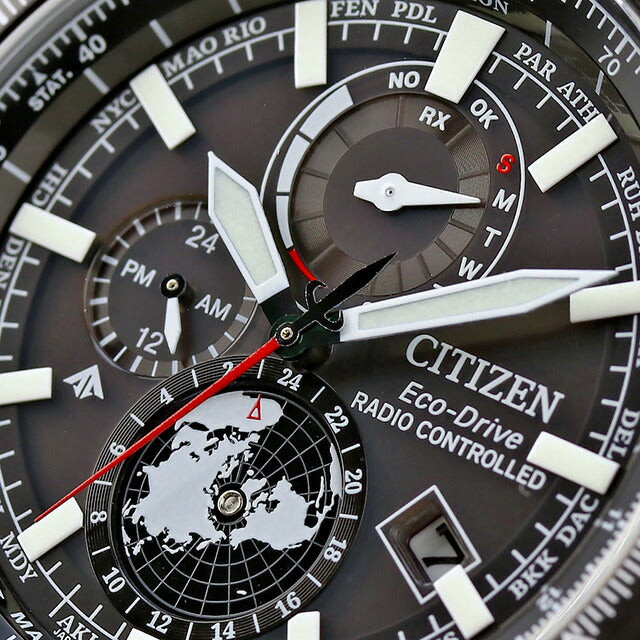 Citizen Promaster Geo Trekker Sapphire Crystal BY3005-56G World Time Watch