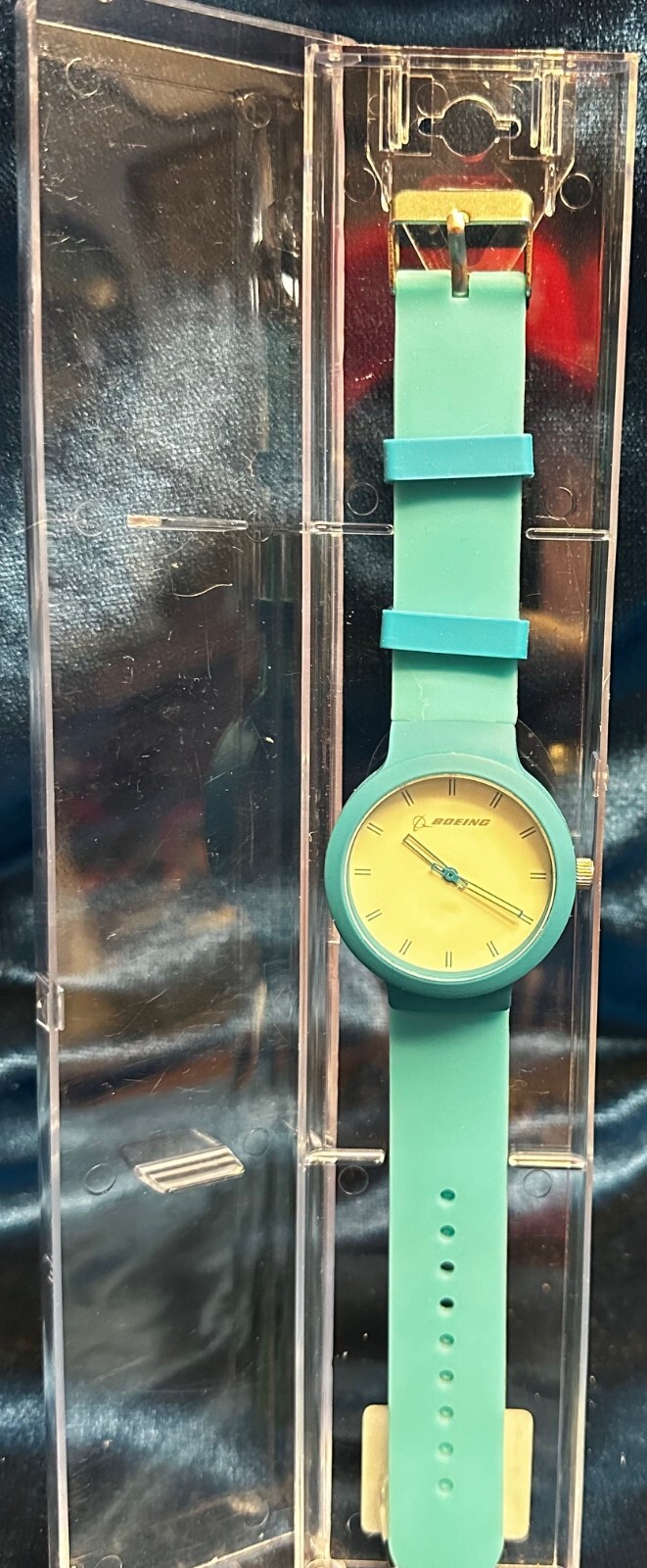 👀 BOEING Quartz Unisex Watch. Blue Silicone Band. Never Worn 👀