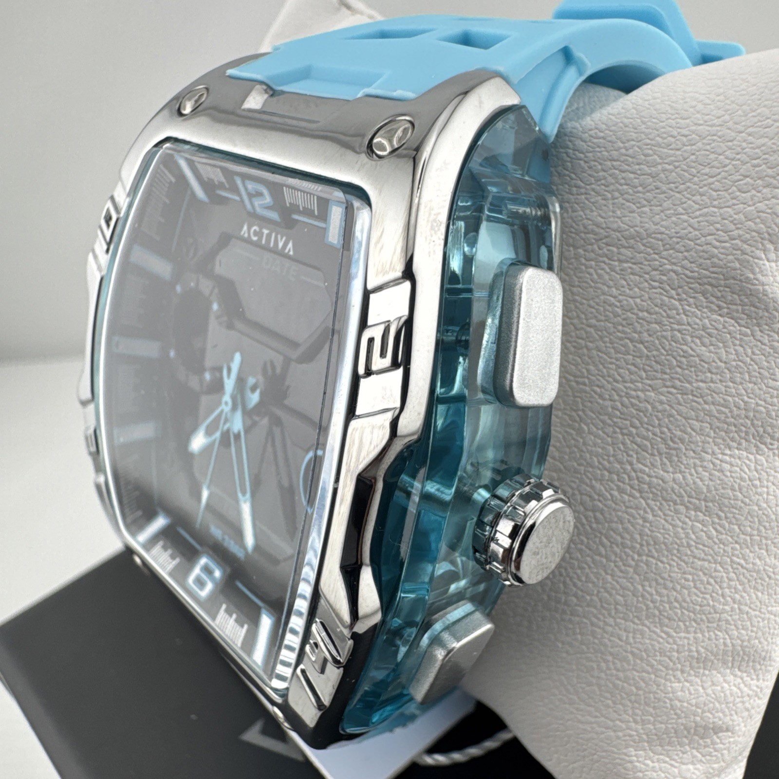 Activa X Invicta Digital Men’s Watch – 50mm, Light Blue ACW8131-002 New