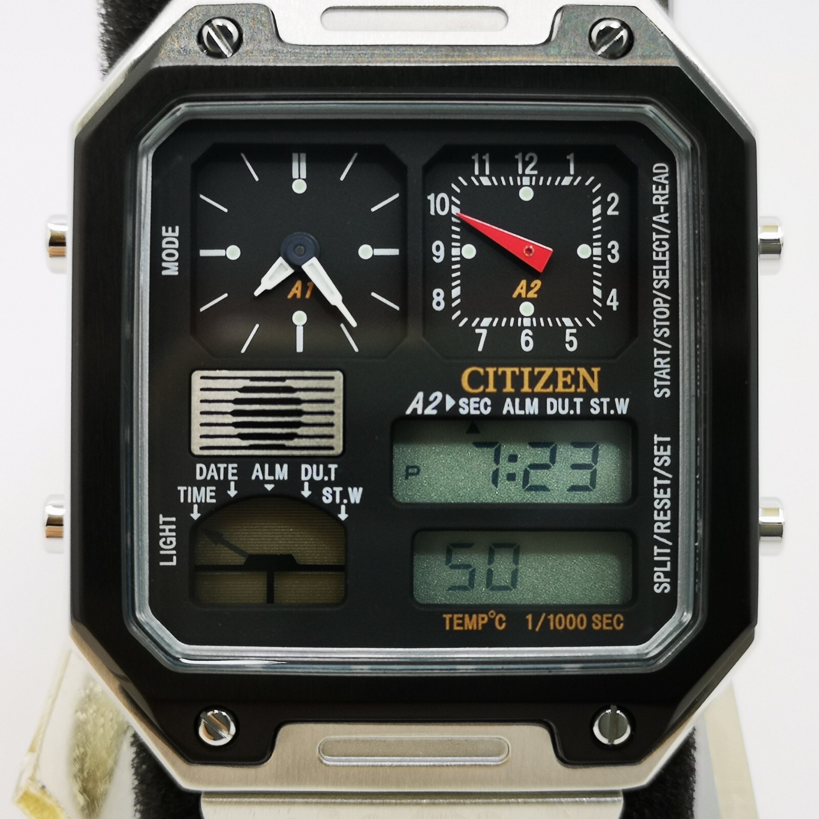 CITIZEN COLLECTION RECORD LABEL THERMO SENSOR JG2126-69E Unisex Watch New in Box