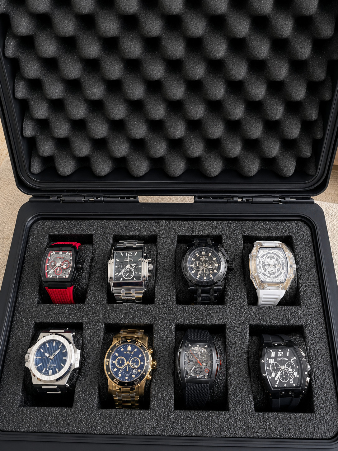 8pc Invicta Men’s Watch Lot-S1 Rally, Speedway, Pro Diver, Akula, Coalition-RUNS