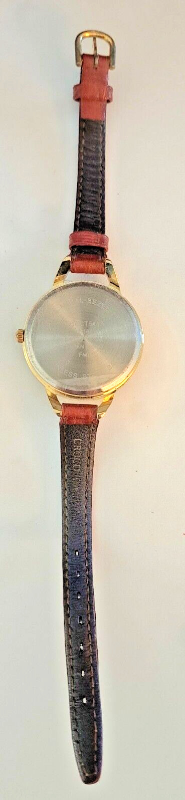Valletta Women’s 8.5 In Goldtone Watch Brown Band New Battery