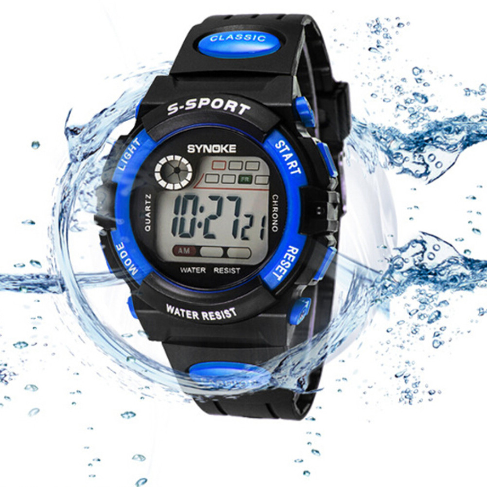 Child Boy Girl Kids Sports Digital Watch LED Wristwatch Waterproof Birthday Gift