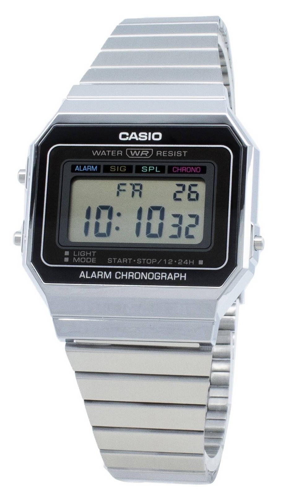 Casio Digital Alarm Chronograph Stopwatch A700W-1A A700W-1 Quartz Mens Watch 30M