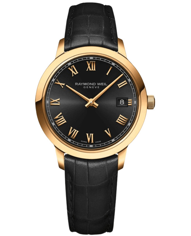 New Raymond Weil Toccata Black Dial Leather Strap Women’s Watch 5385-PC-00208