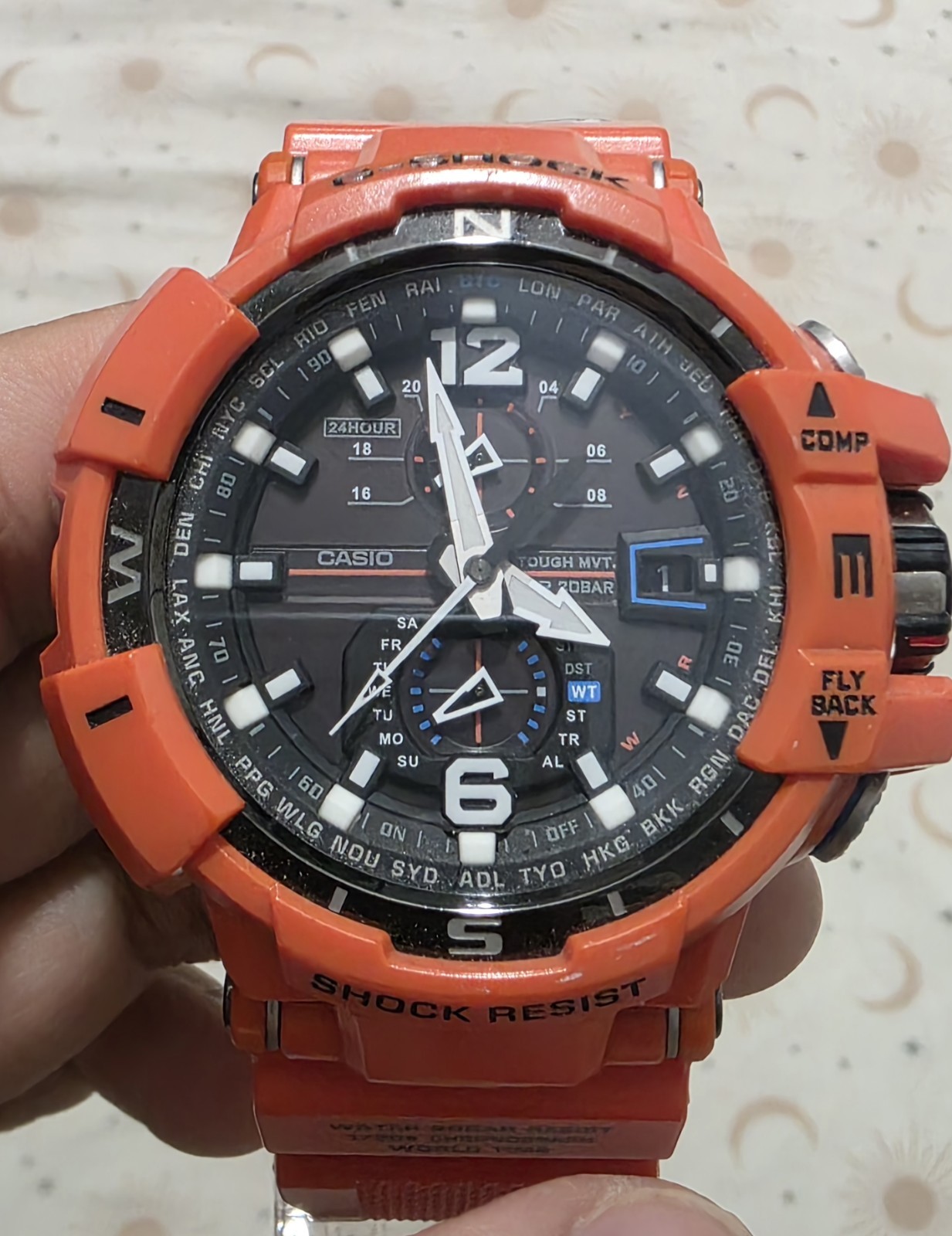 CASIO G-SHOCK GW-A1100R-4AJF Orange Resin Solar Analog Watch