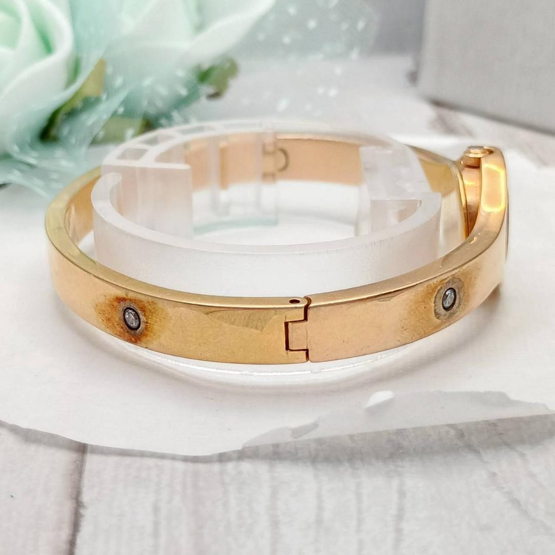 4C Bangle Watch Yondoshi Timepiece Silver Dial 15cm Quartz Authentic
