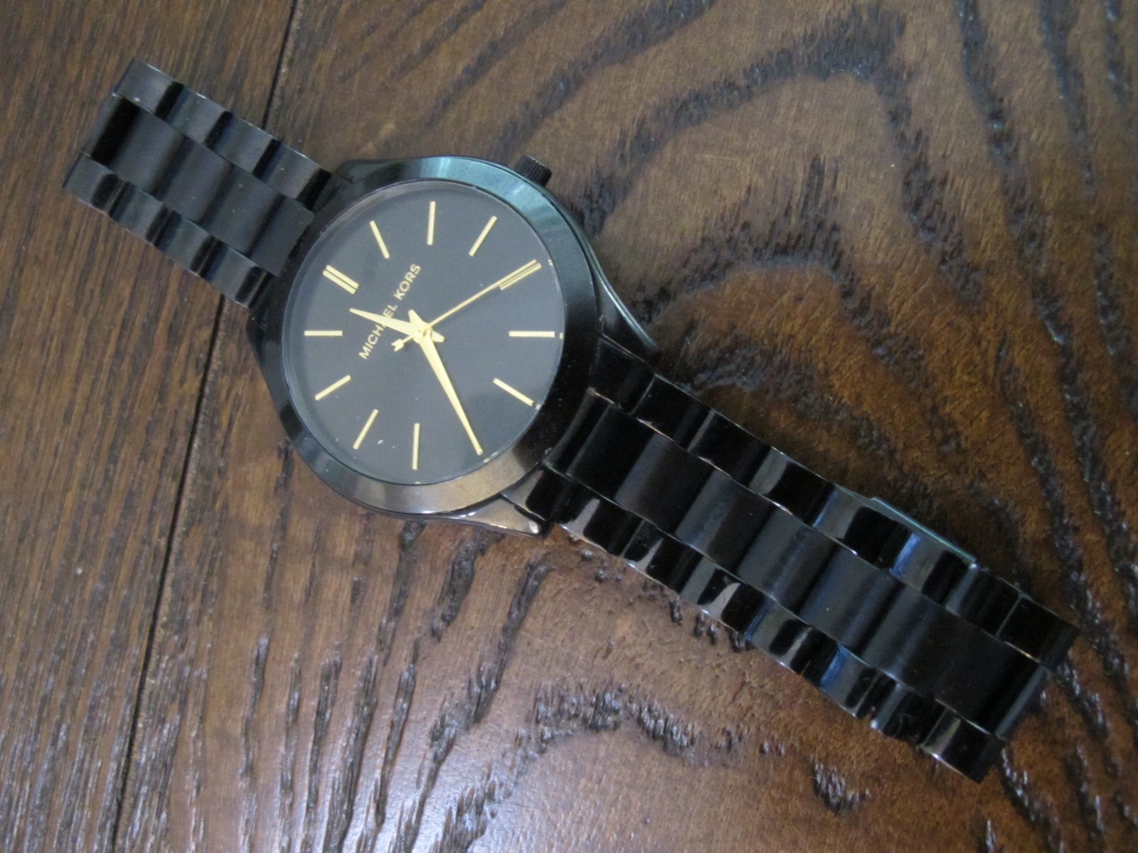 Michael Kors MK3221 Slim Runway 39mm Black Stainless Steel Analog Watch