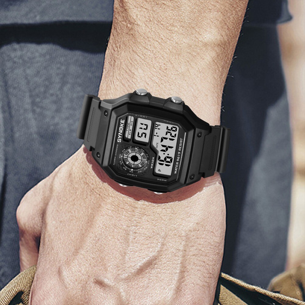 Fashion Men’s Sports Watch LED Large Digital Waterproof Multifunction Wristwatch