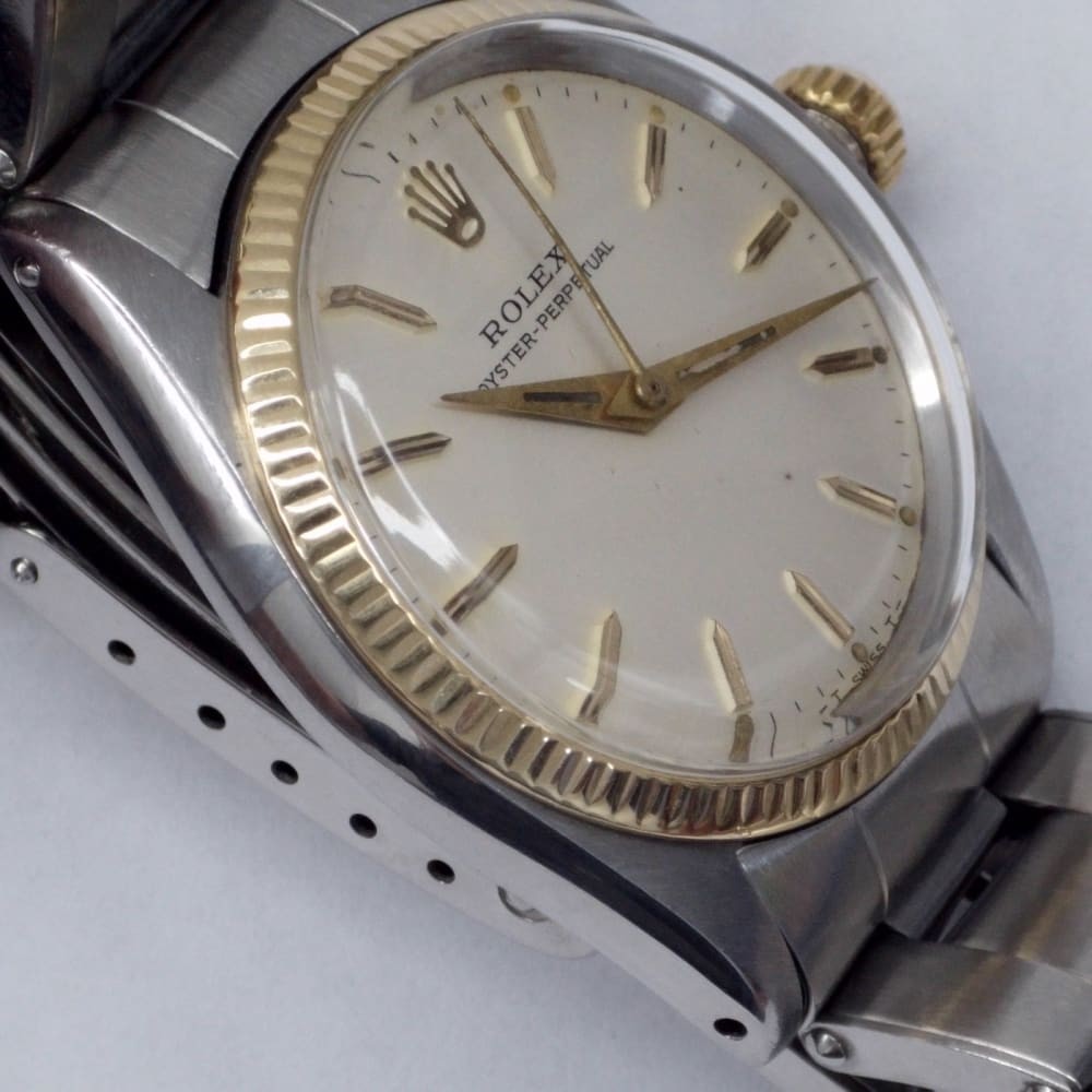 Vintage Rolex Midsize Oyster Perpetual 31 mm Two Tone Watch 6551 Circa 1964