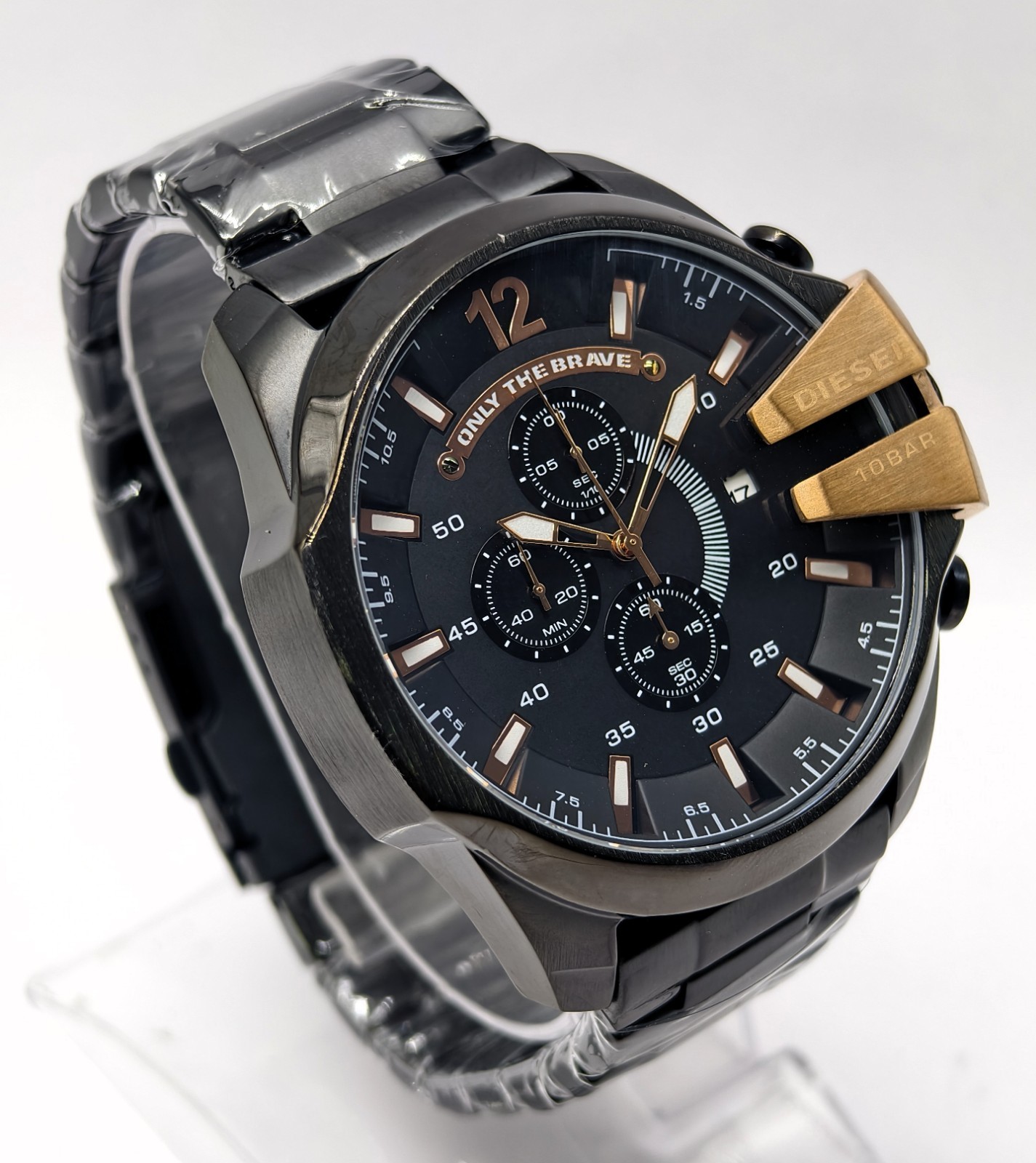 Awesome Diesel 10 Bar ”ONLY THE BRAVE” Chronograph Quartz Men’s Wrist Watch