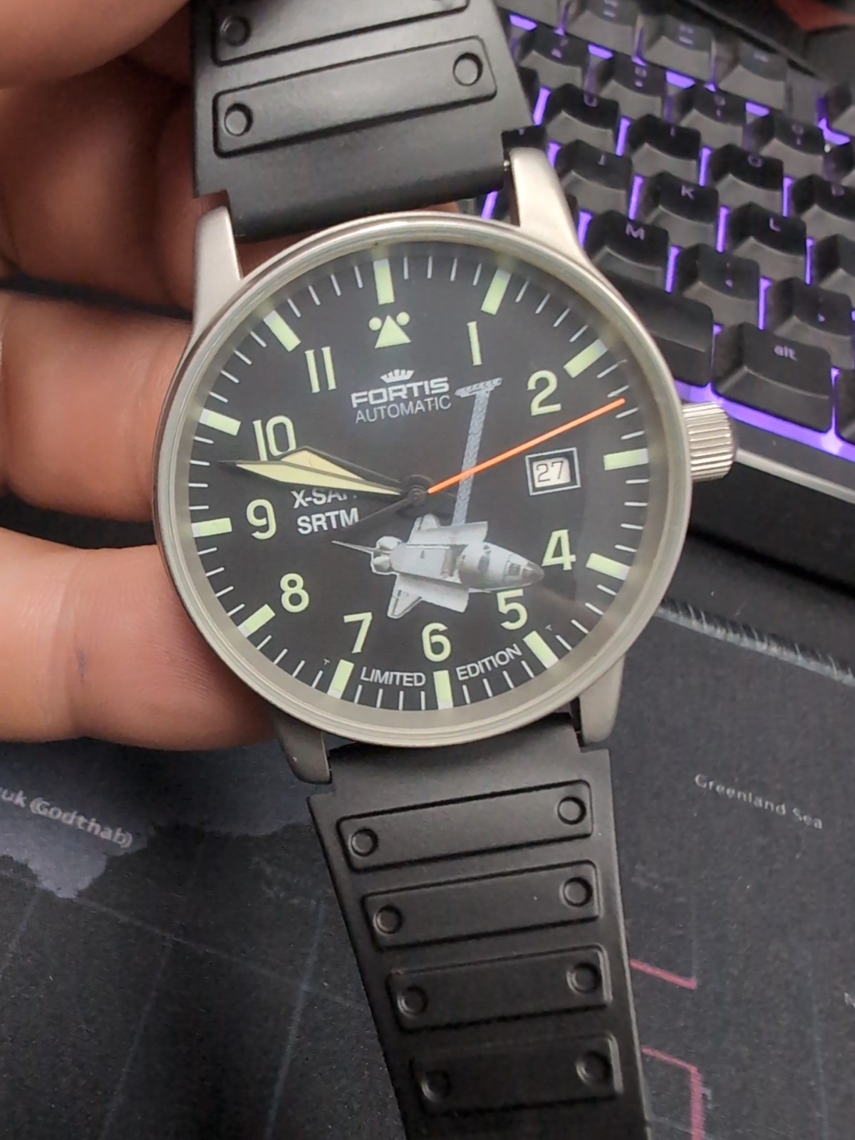 Limited Edition Watch Fortis X-SAR Space Shuttle Endeavour 84/999 NASA