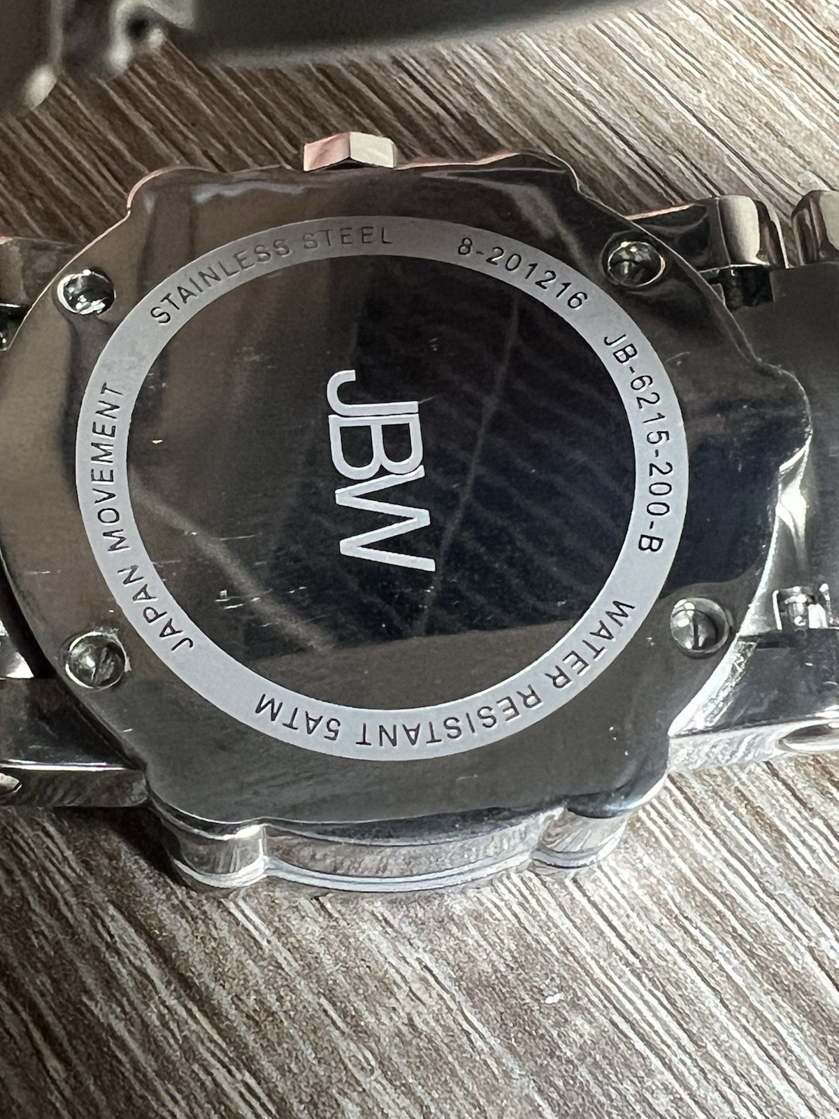 JBW Phantom JB-6215-200-B Chronograph Quartz Diamond Silver Watch