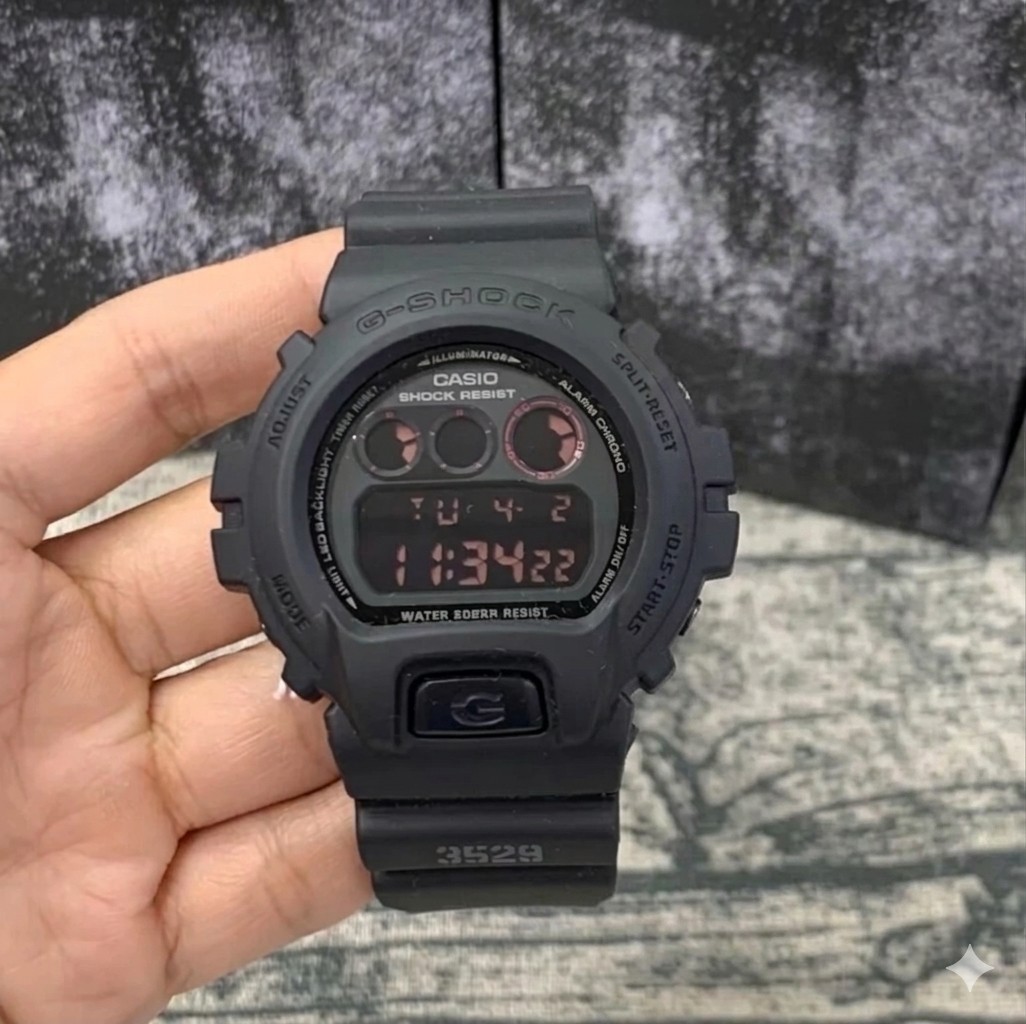Casio G-Shock DW-6900UMS-1 LED Backlight Black Resin Digital Watch NEW