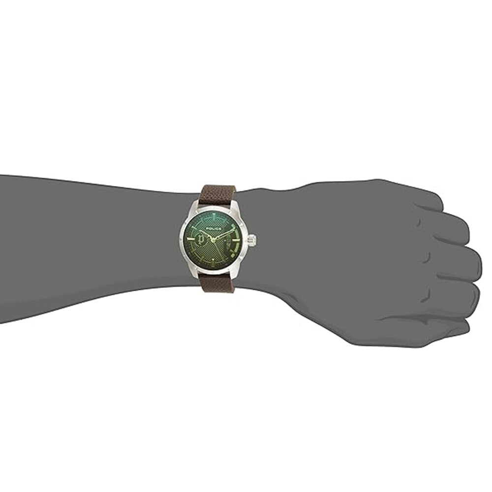 Police Men’s Watch Date Neist 45mm Case Mineral Glass Green Change
