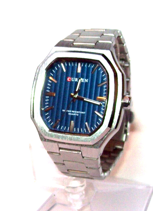 NEW Octagonal Formal Dress Watch Push Button Deploy fits 6.5-6.75″ Runs Great