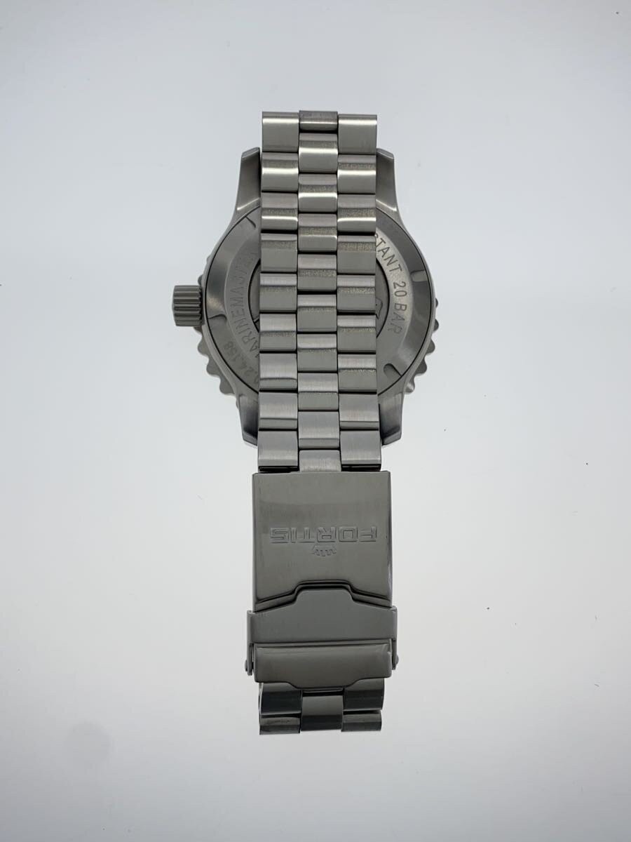 Fortis Automatic Wristwatch Watch Analog Black Silver Arm 19cm r#