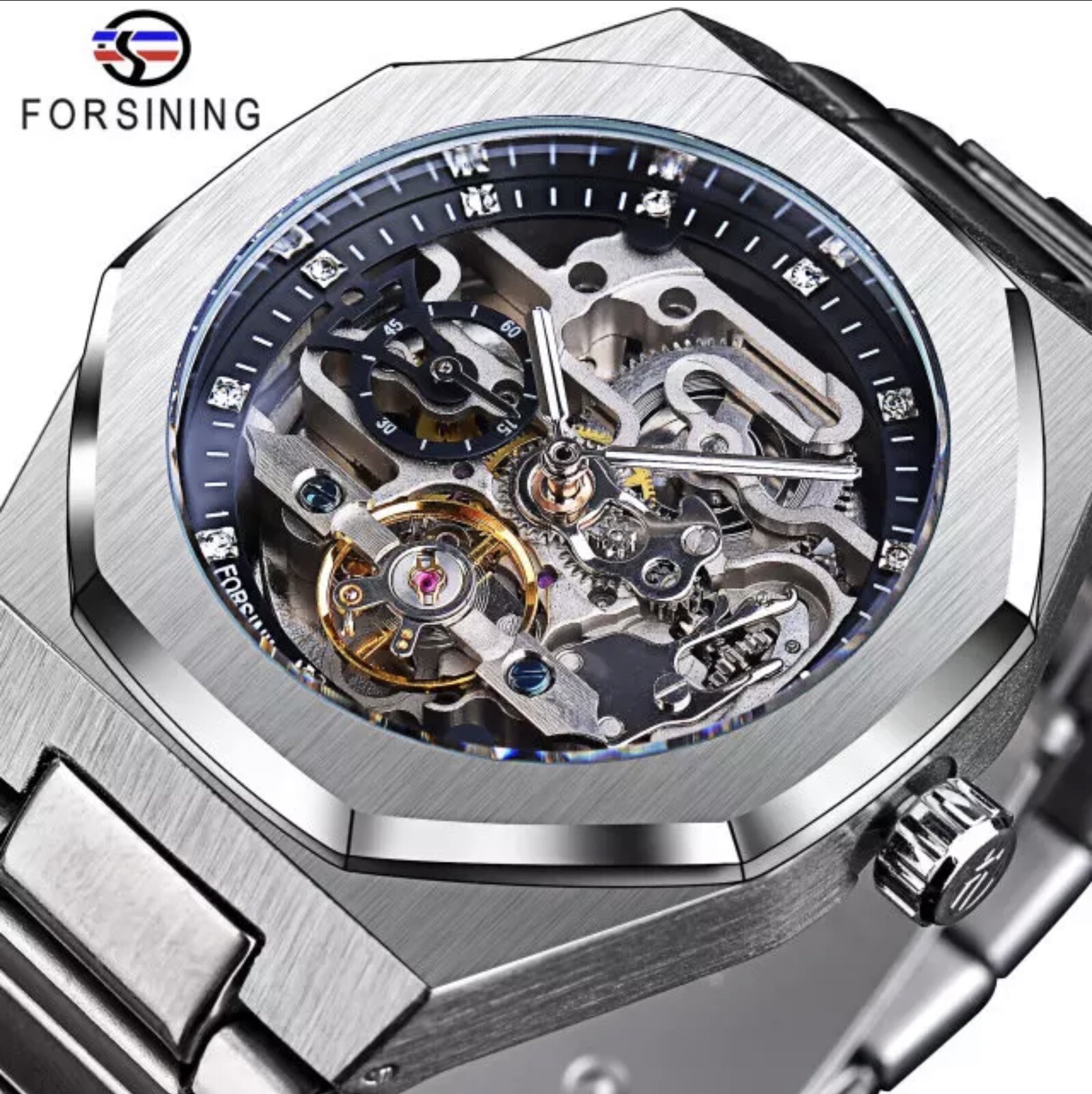 ⌚Men’s Watch Skeleton Mechanical Luminous Luxury Waterproof Sport Wristwatch NEW