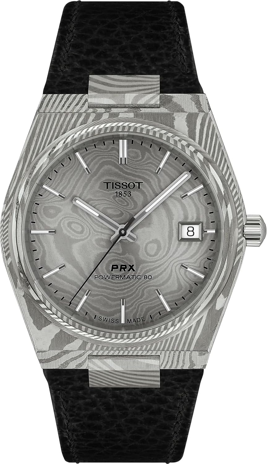 PRX Swiss Automatic Men’s Watch, Damascus Steel, 38mm, Grey Dial
