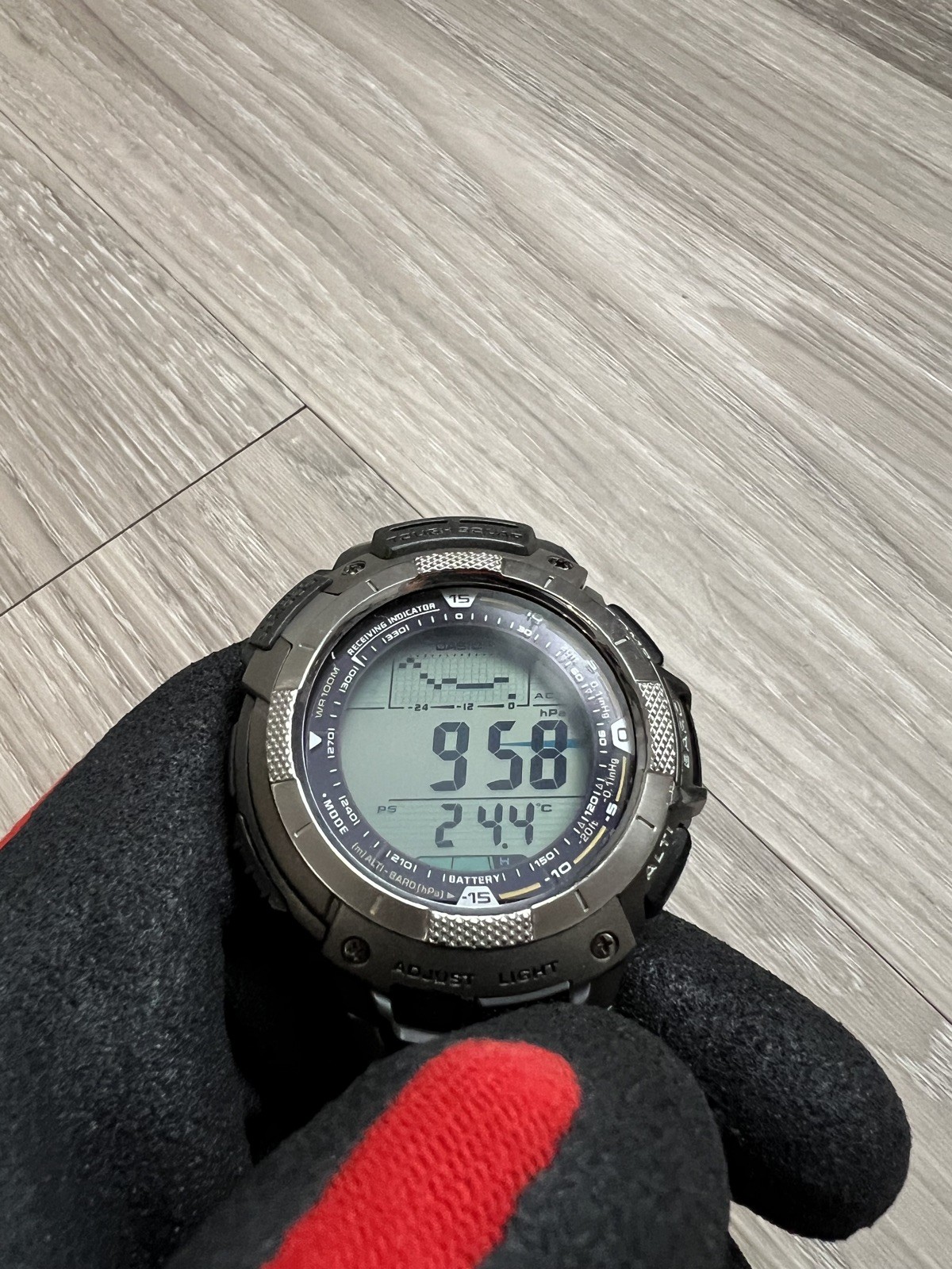 Casio Pathfinder PAW-1100T Multifunction Solar altimeter barometer compass etc.