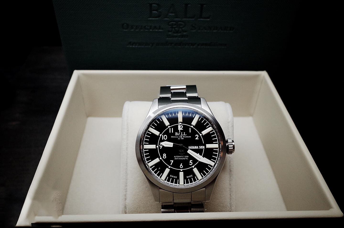 Ball Ø 46mm Engineer Master II Aviator 46mm day date gas tubes NM1080C-S13-BK