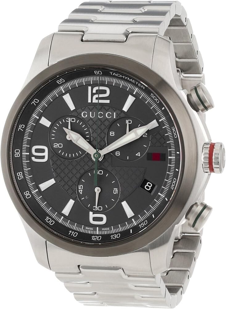 Gucci Men’s G-Timeless Gray Dial Stainless Steel Watch – YA126238 ($1190 MSRP)